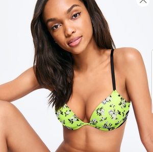 Victoria's Secret PINK Super Push Up Bra FLORAL!
